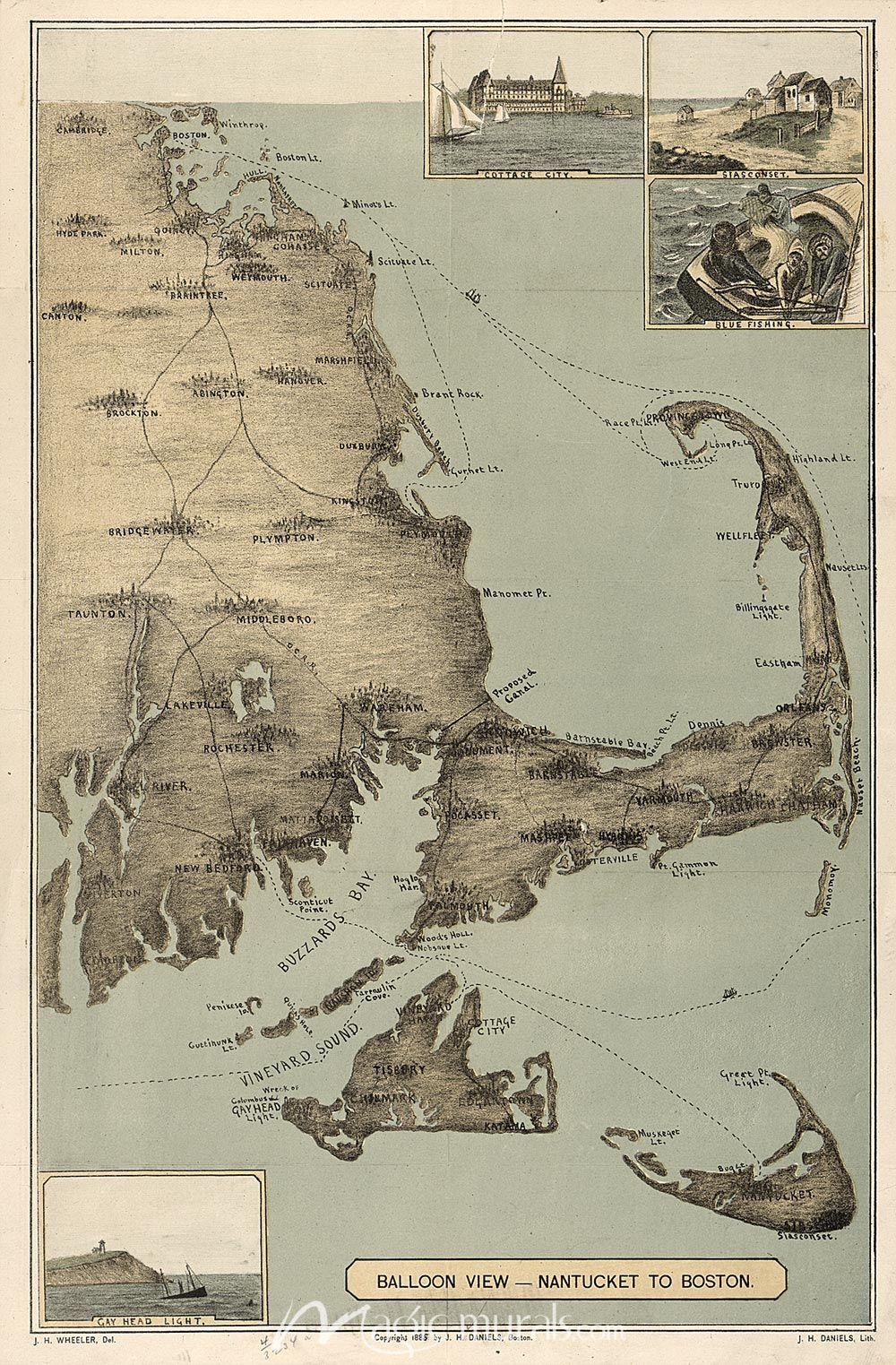 Nantucket Map Wallpaper 1000x1523
