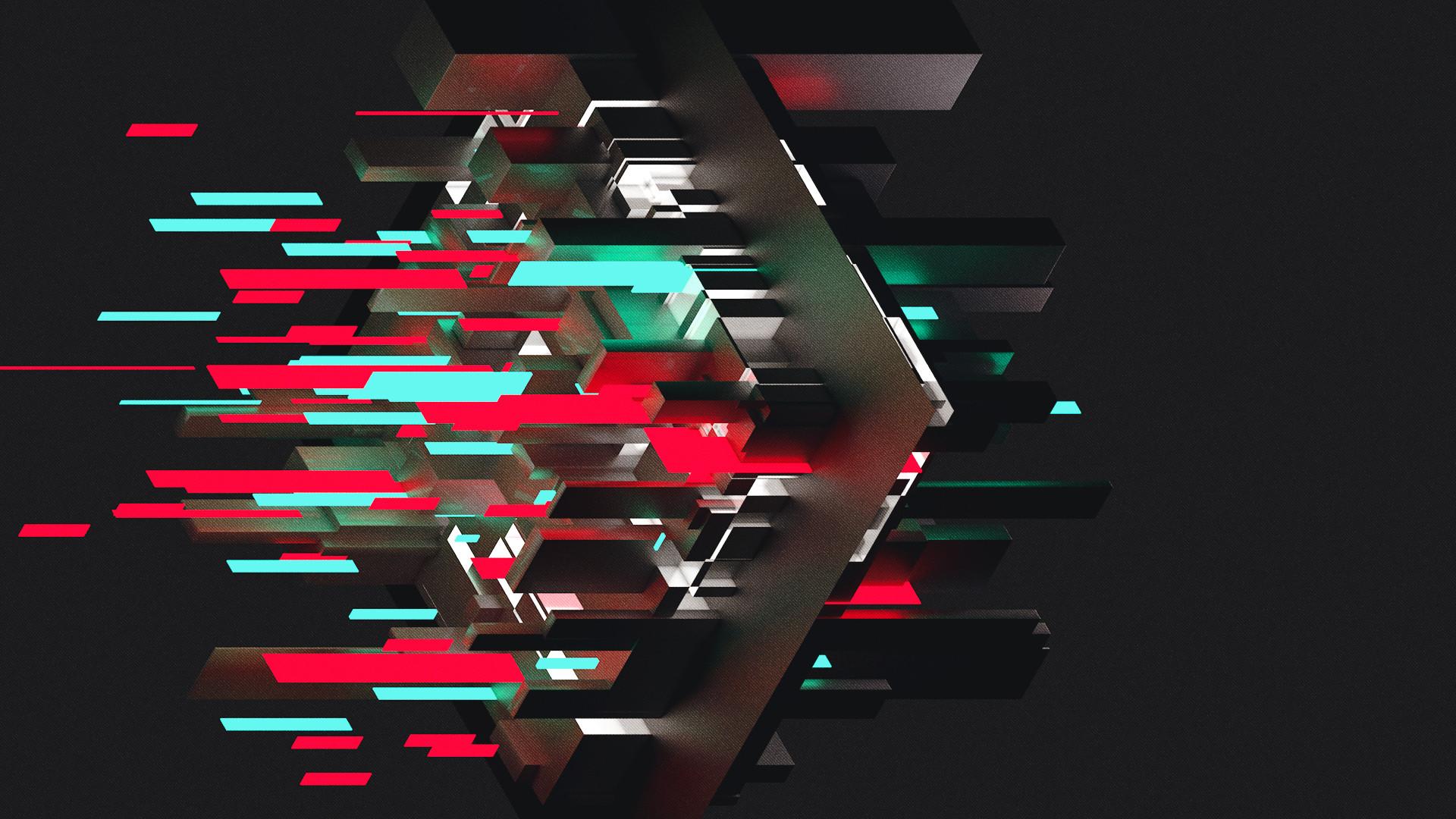 3d Stereoscopic Geometric Wallpaper 1920x1080