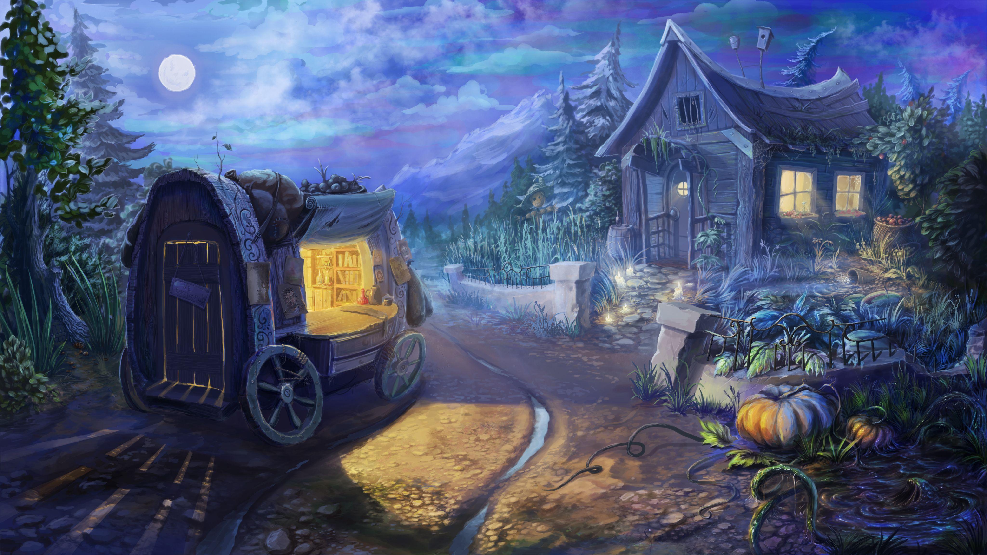 Fairy Tale Village Wallpaper 4098x2304