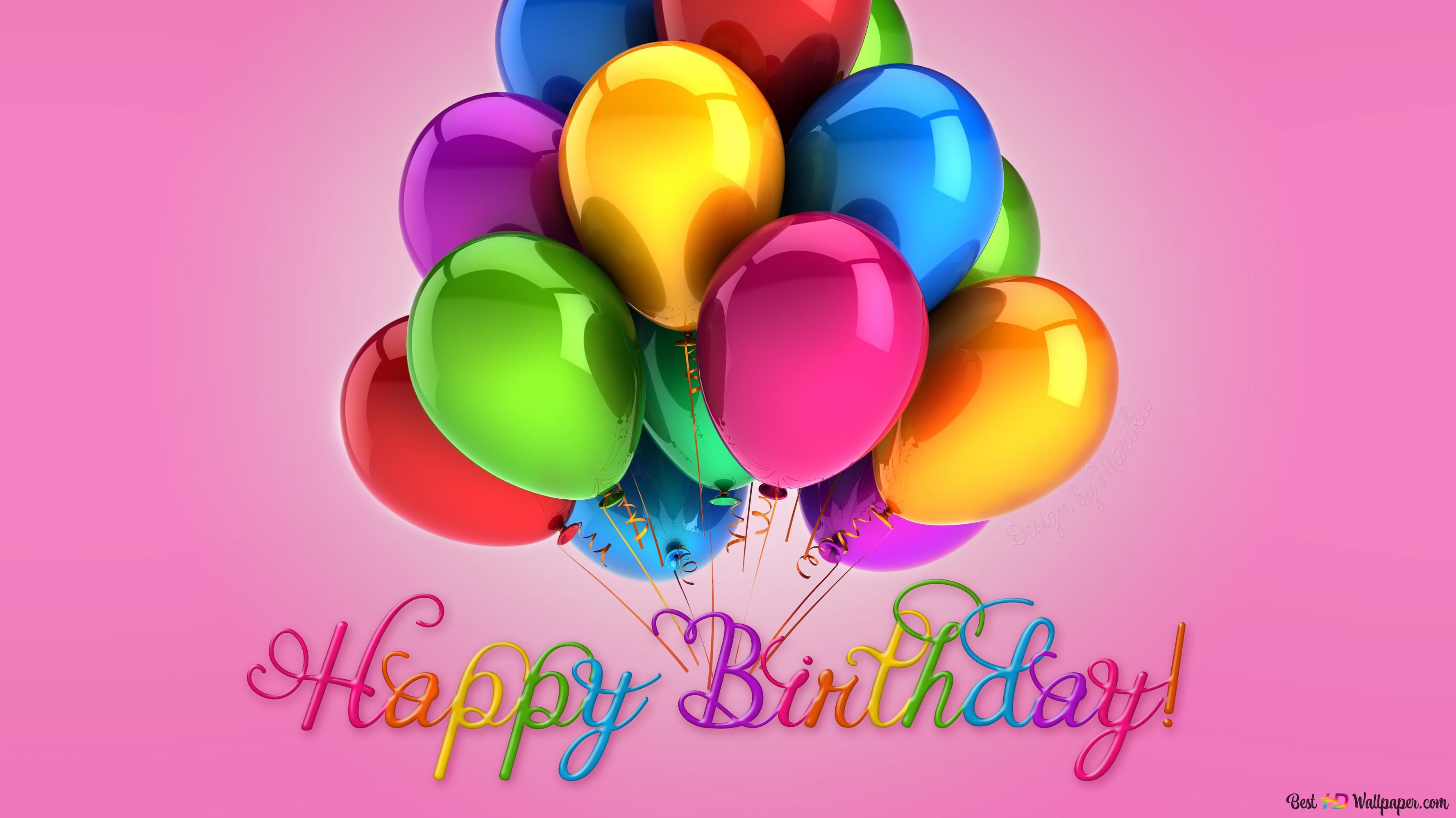 Happy Birthday Balloon Wallpaper Free Download 3554x1999