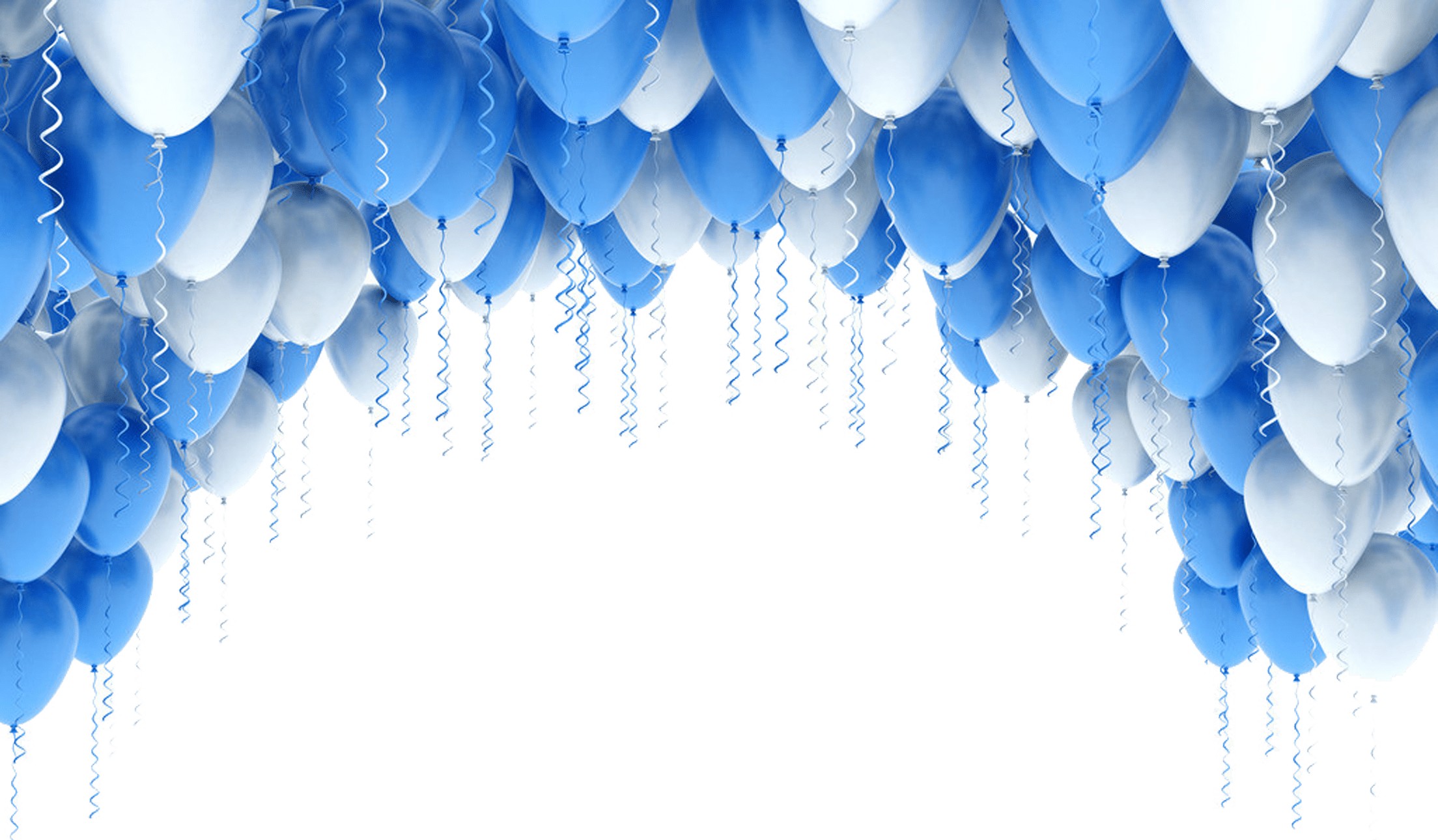Blue And White Balloons Wallpaper 2208x1290