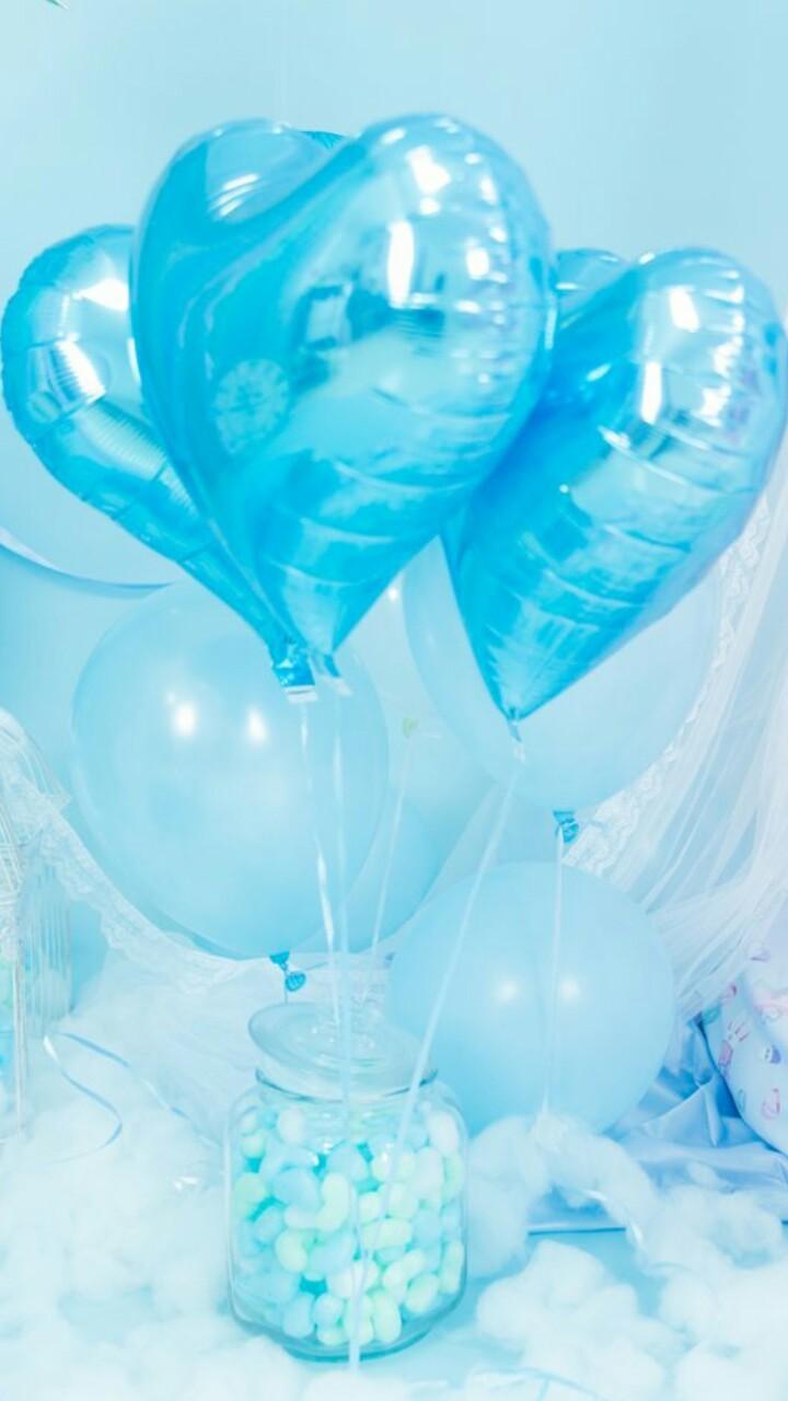 Happy Birthday Grandson Blue Balloons Hd Wallpaper 720x1280