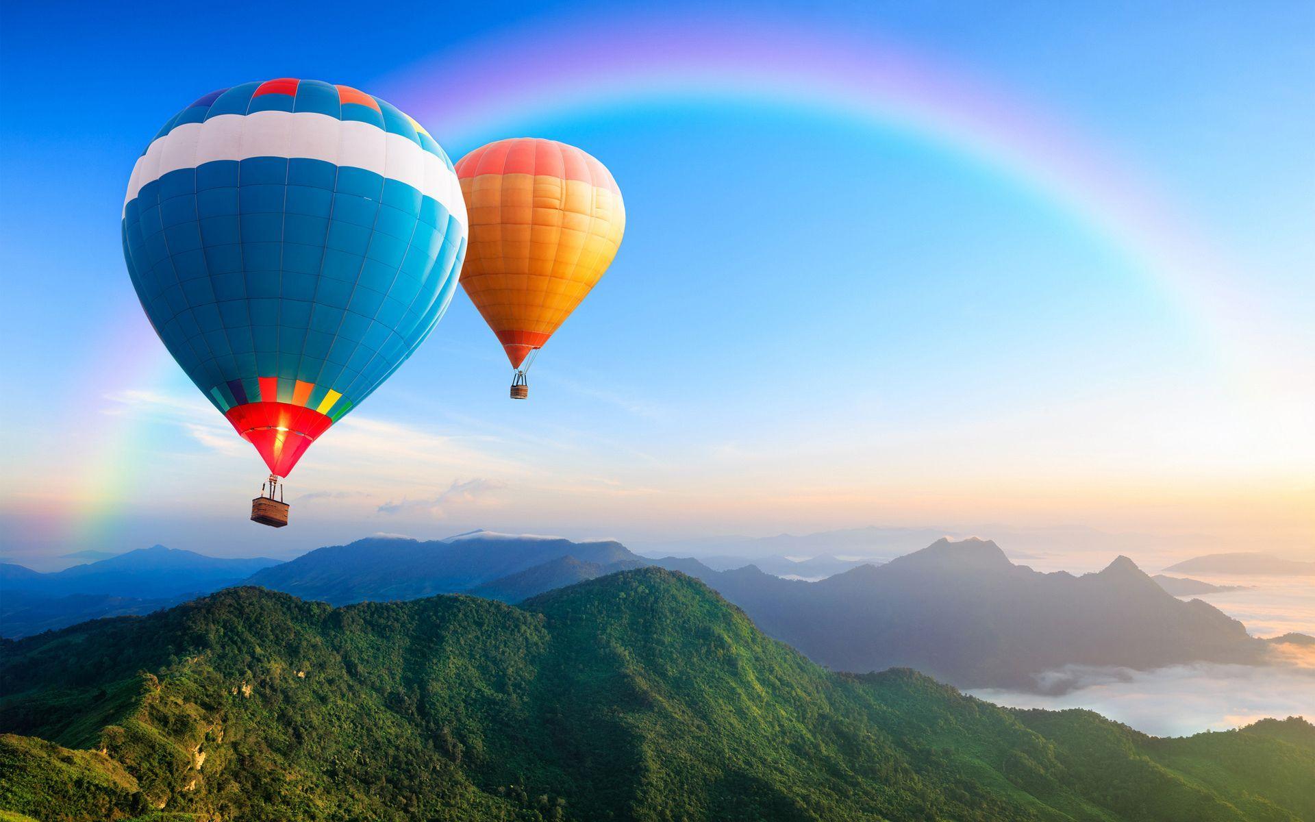 Blue Hot Air Balloon Wallpaper 1920x1200