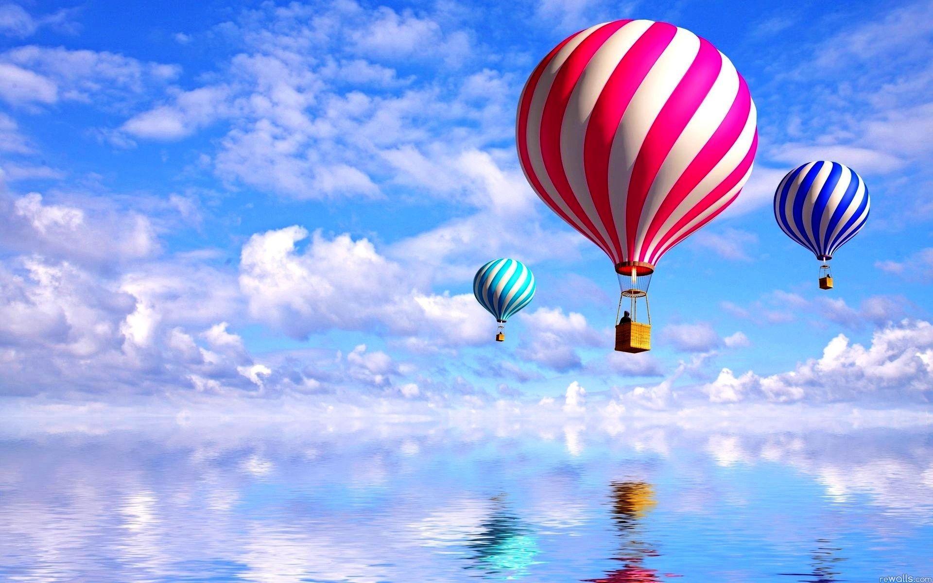 Hot Air Balloon Pink Wallpaper 1920x1200