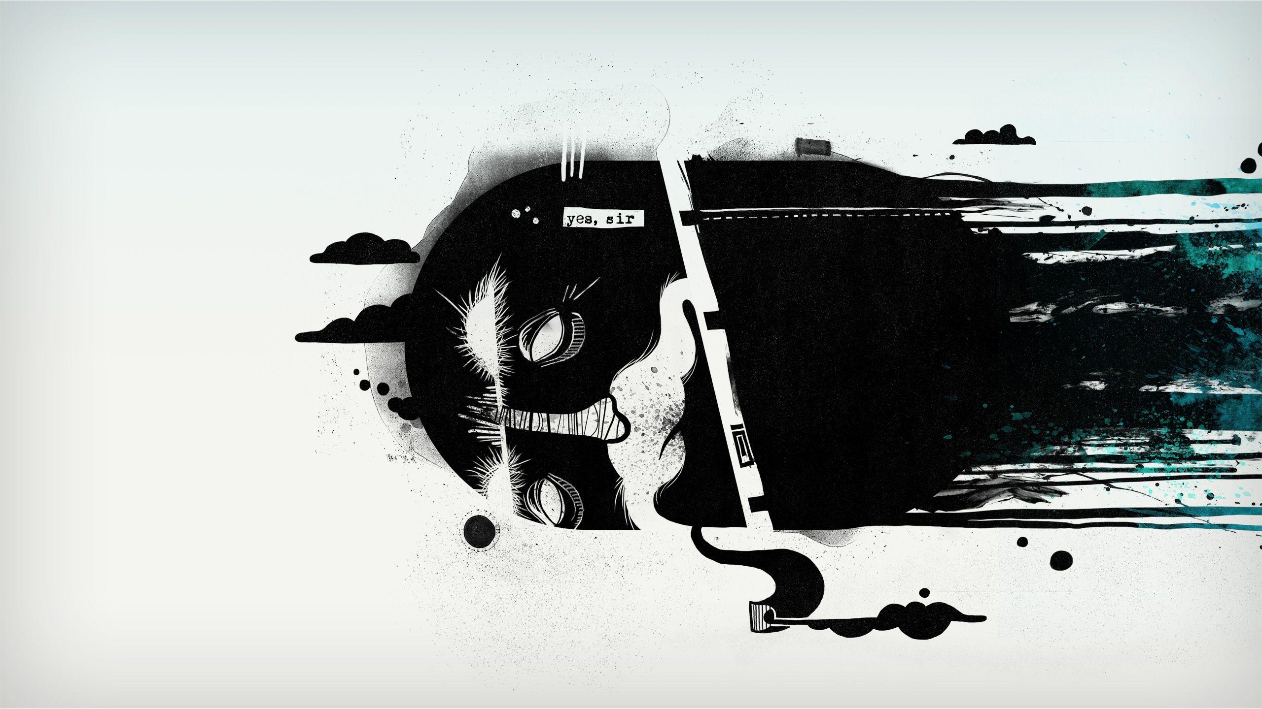 Black Ink Live Wallpaper 2560x1440