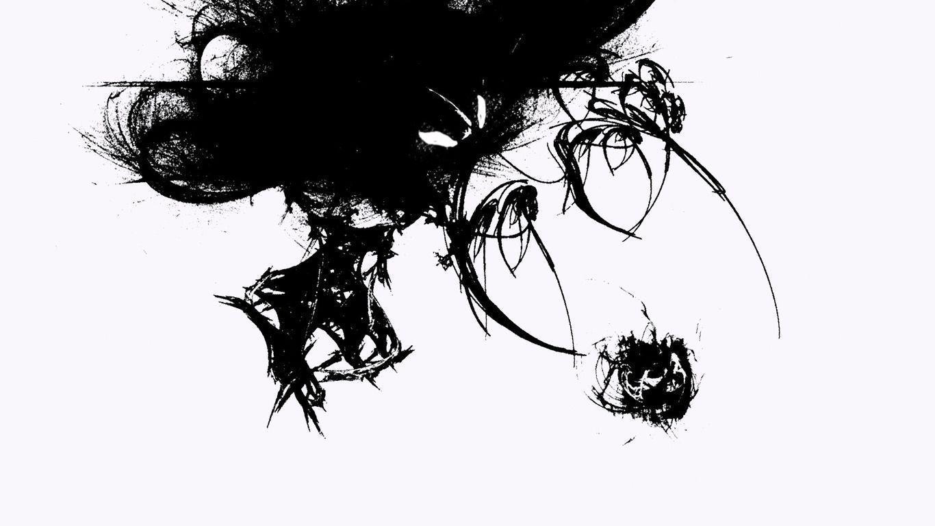 Black Ink Wallpapers 1366x768