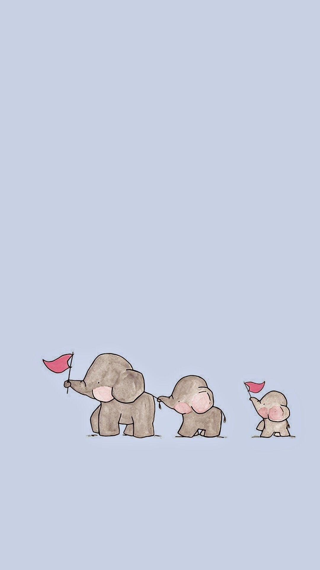 Cute Cartoon Elephant Wallpaper 1080x1920