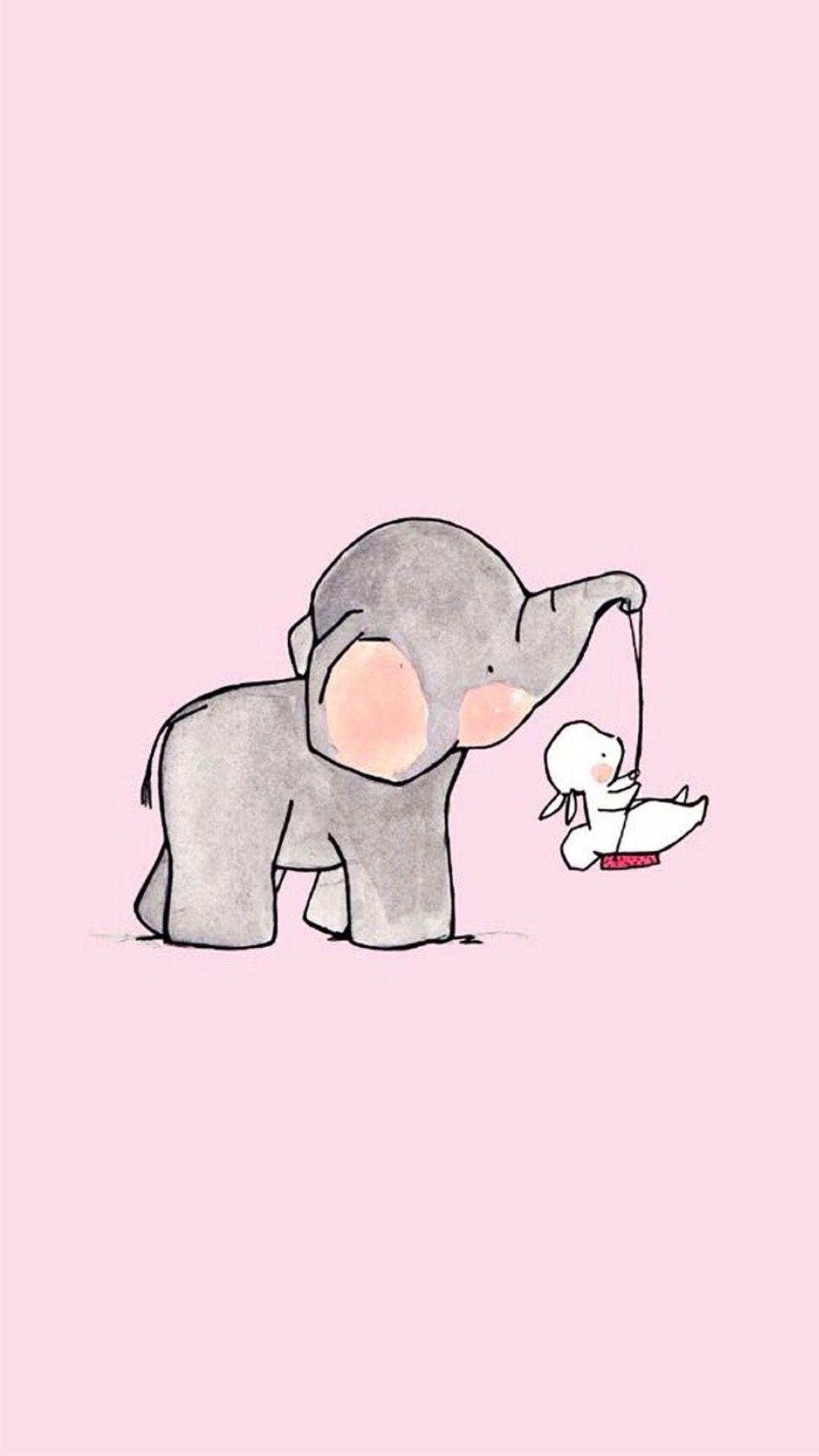 Elephant Cartoon Wallpaper 1080x1920