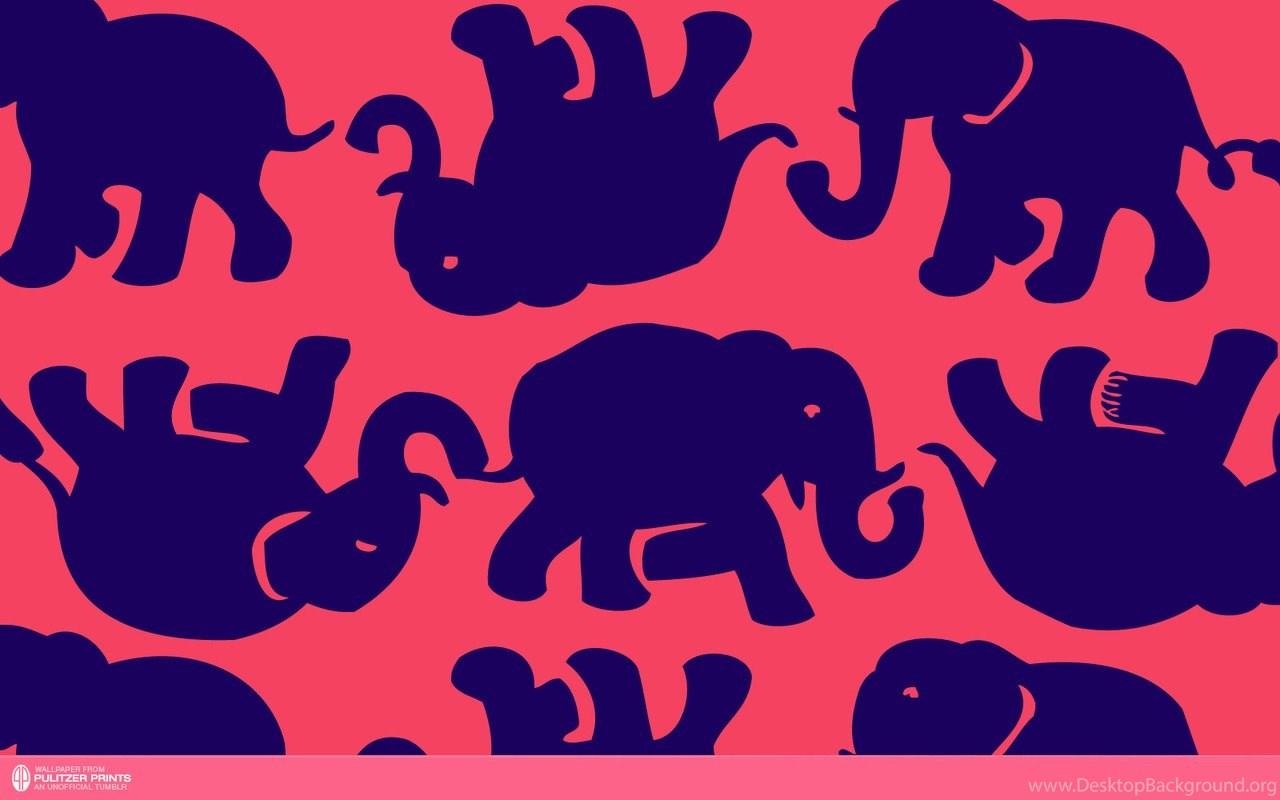 Lilly Pulitzer Elephant Print Wallpaper 1280x800
