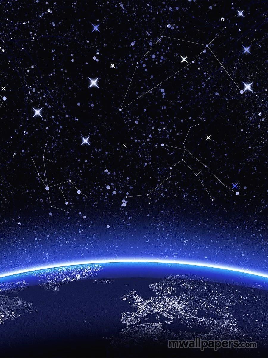 Night Sky Stars Wallpaper With Phrase 900x1200