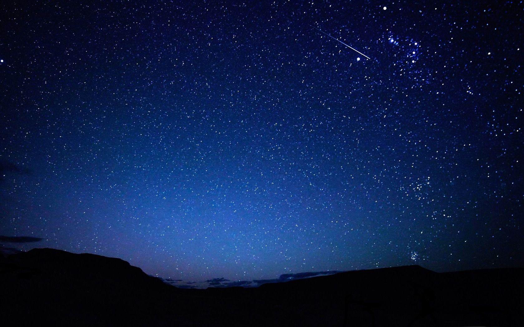 Night Sky Wallpaper With Shooting Star 1680x1050