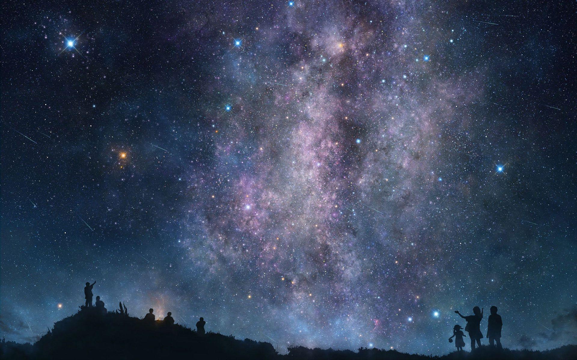 Night With Stars Wallpaper 1920x1200
