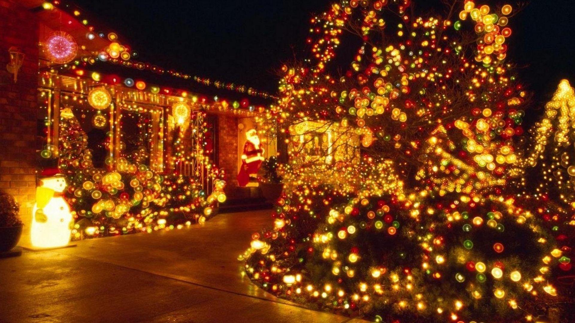 Warm Christmas Lights Wallpaper 1920x1080