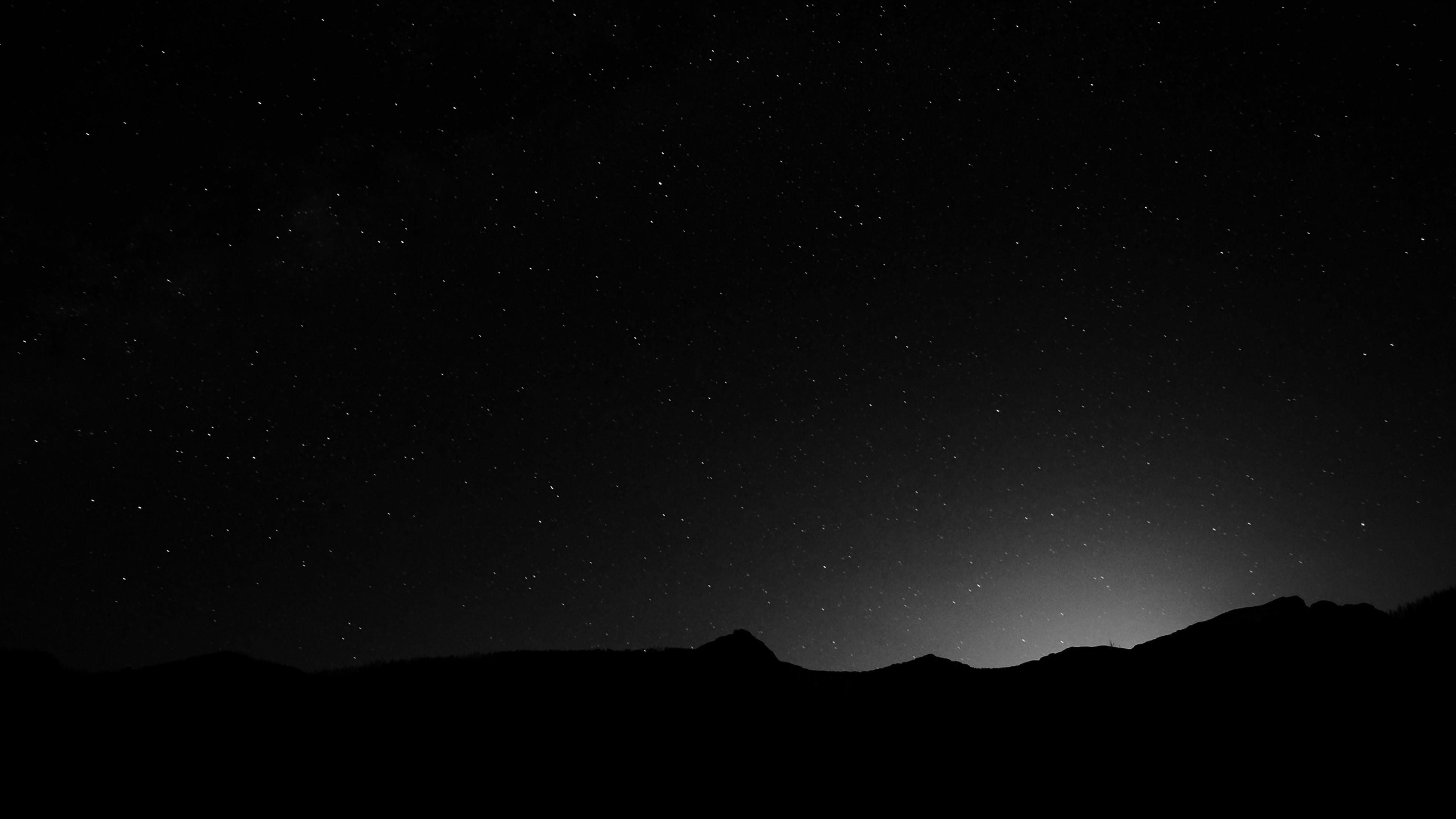 Black Wallpaper With Stars 3840x2160