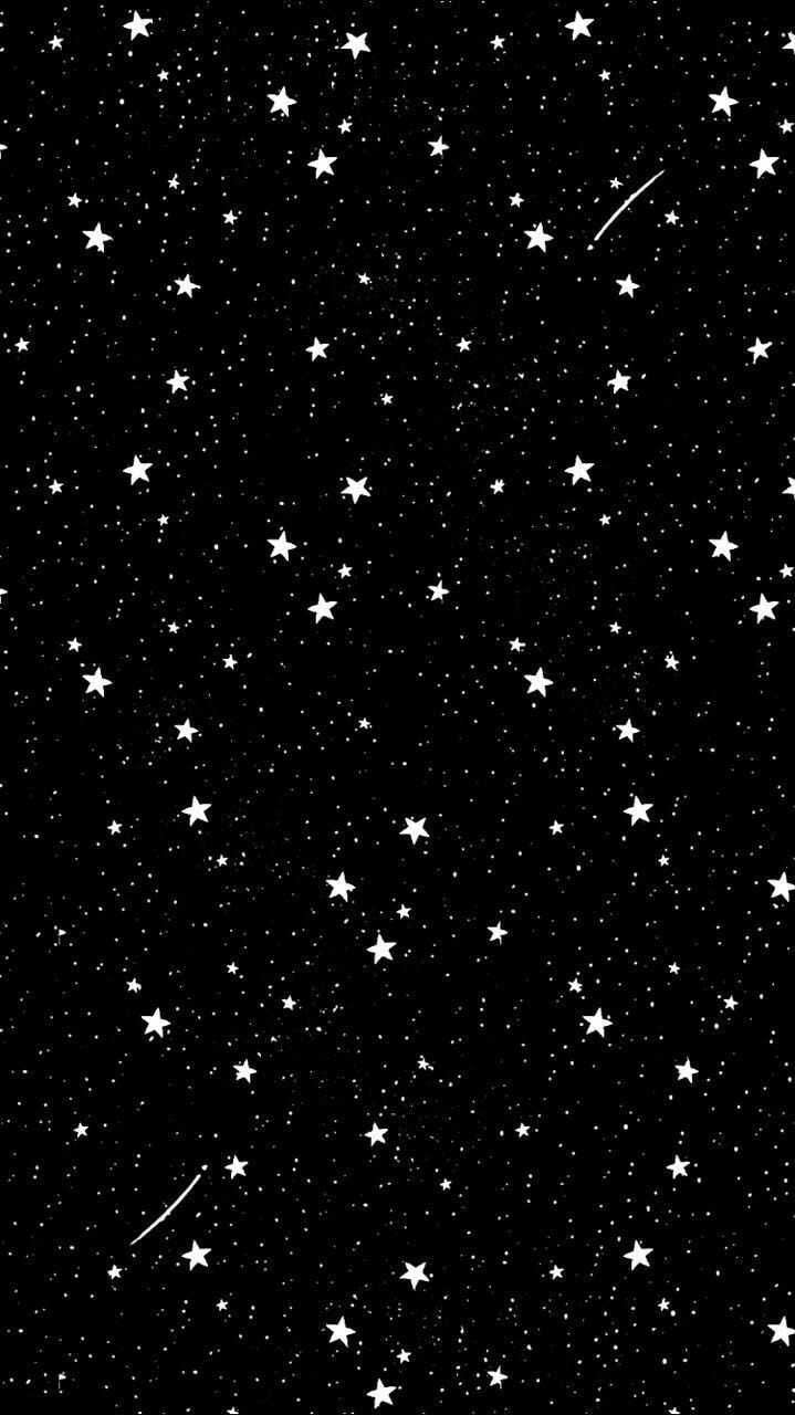 Black With White Stars Wallpaper 719x1280