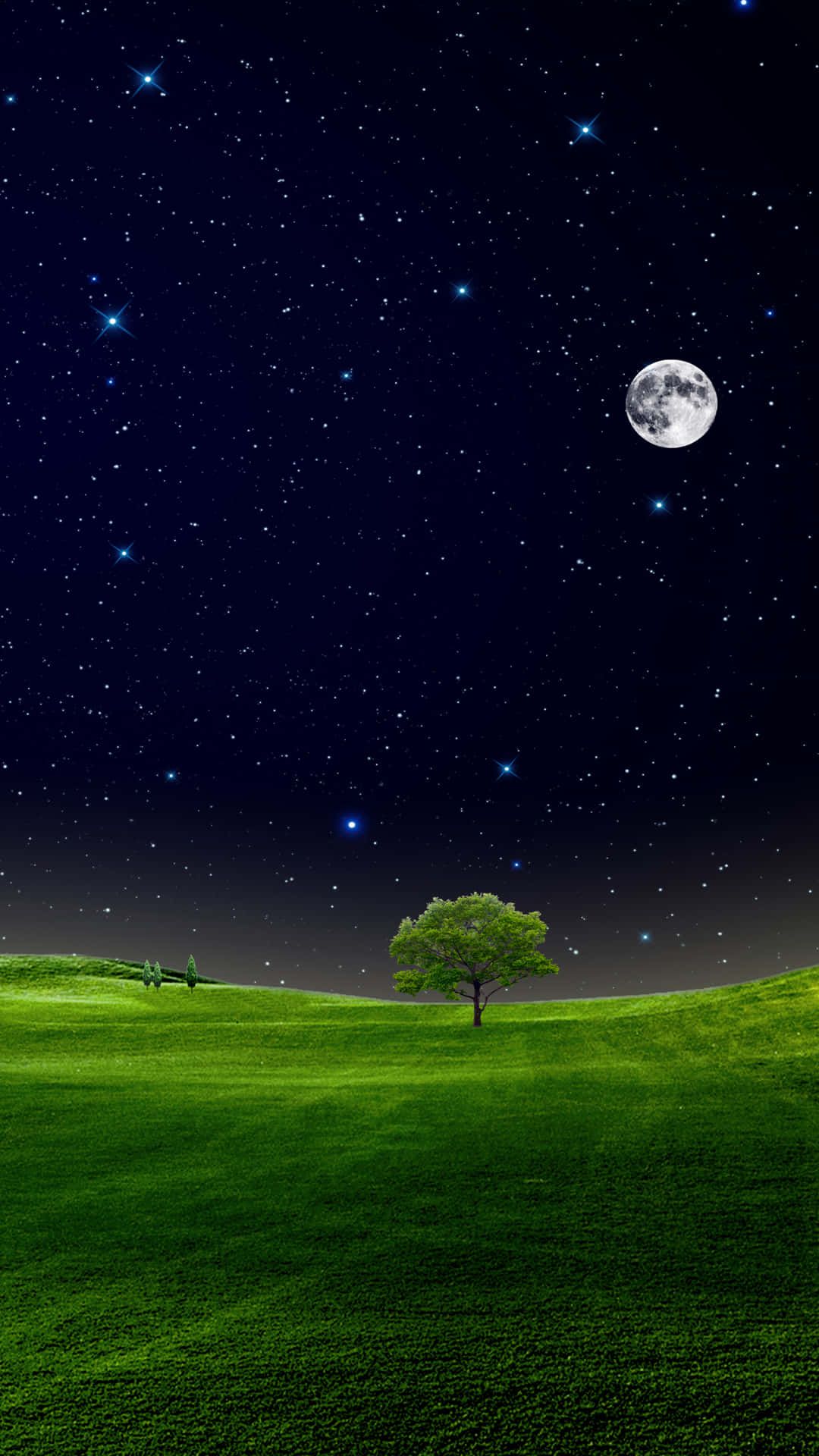 Moon With Stars Hd Wallpapers 1080x1920