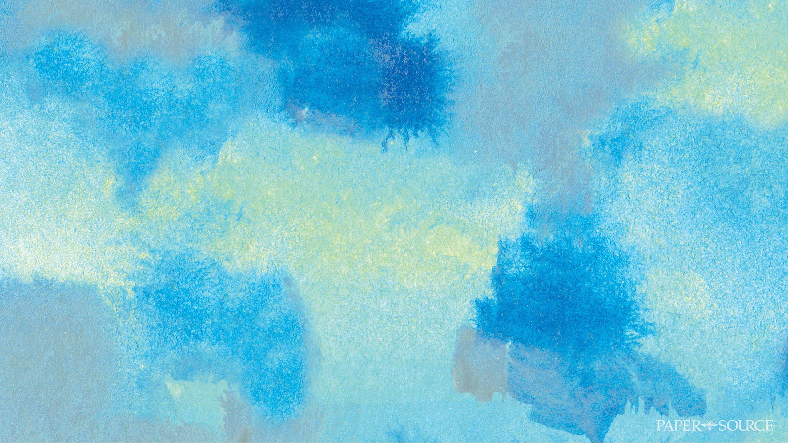 Abstract Blue Watercolor Wallpaper 2560x1440