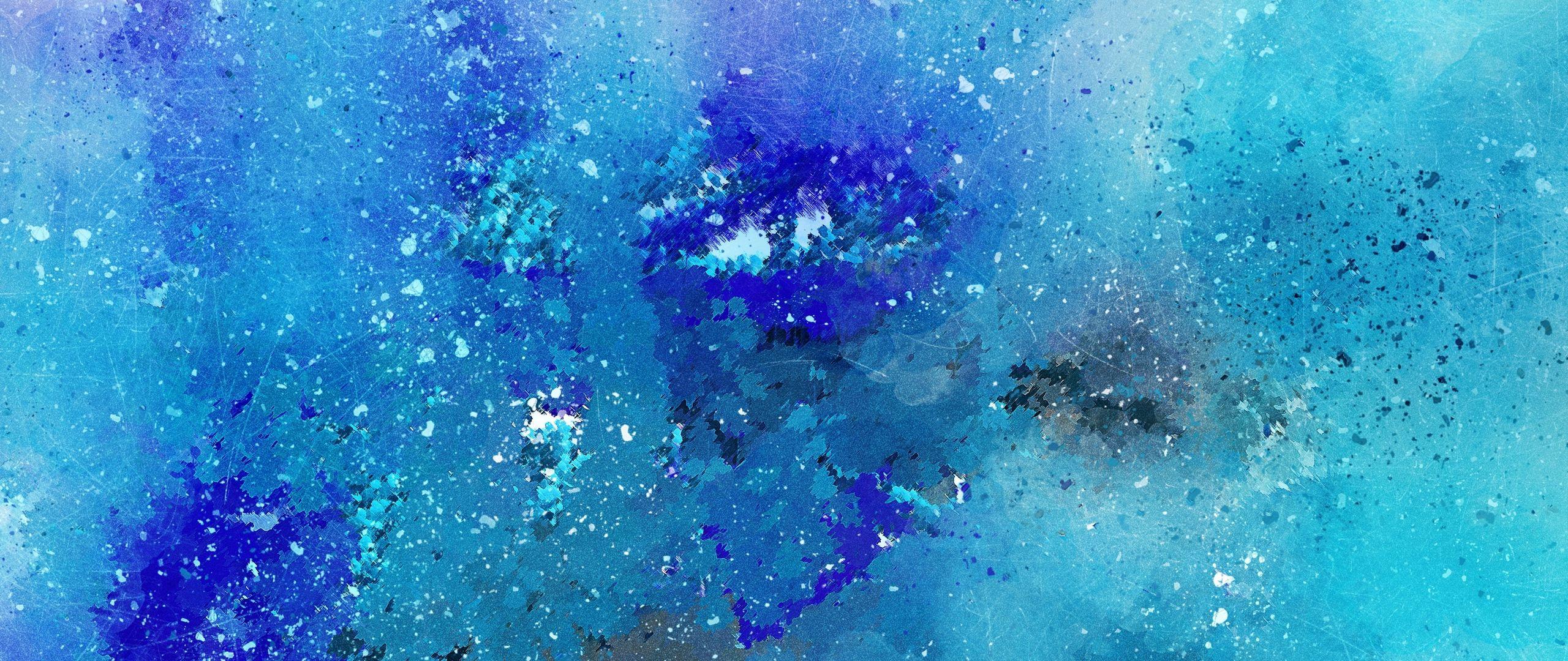 Dark Blue Watercolor Wallpaper Hd 2560x1080