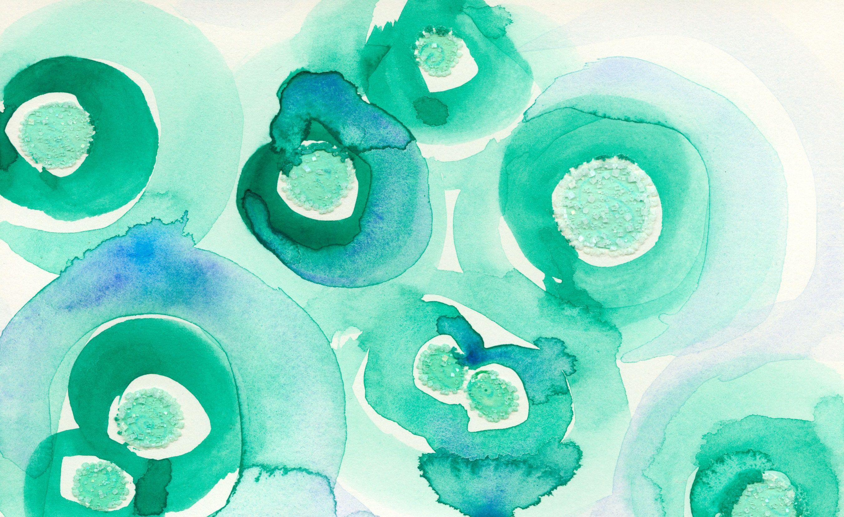 Desktop Blue Watercolor Wallpaper 2703x1656