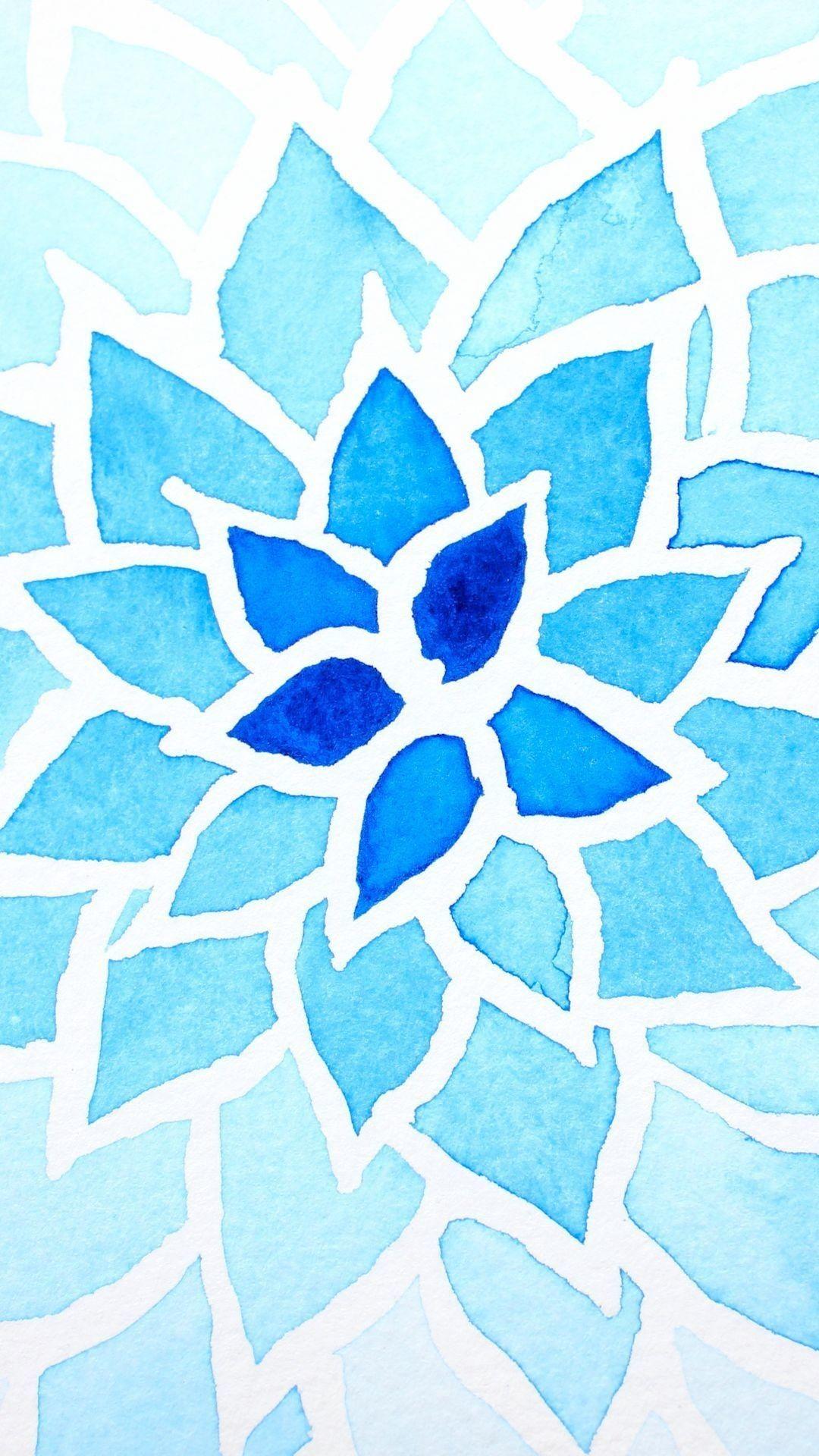 Watercolor Blue Floral Wallpaper 1080x1920
