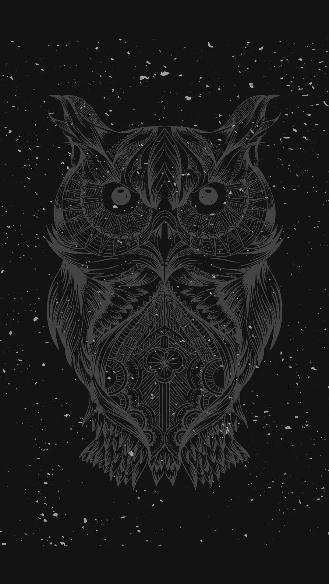 Ovo Owl Black And Gold Wallpaper 1080x1920