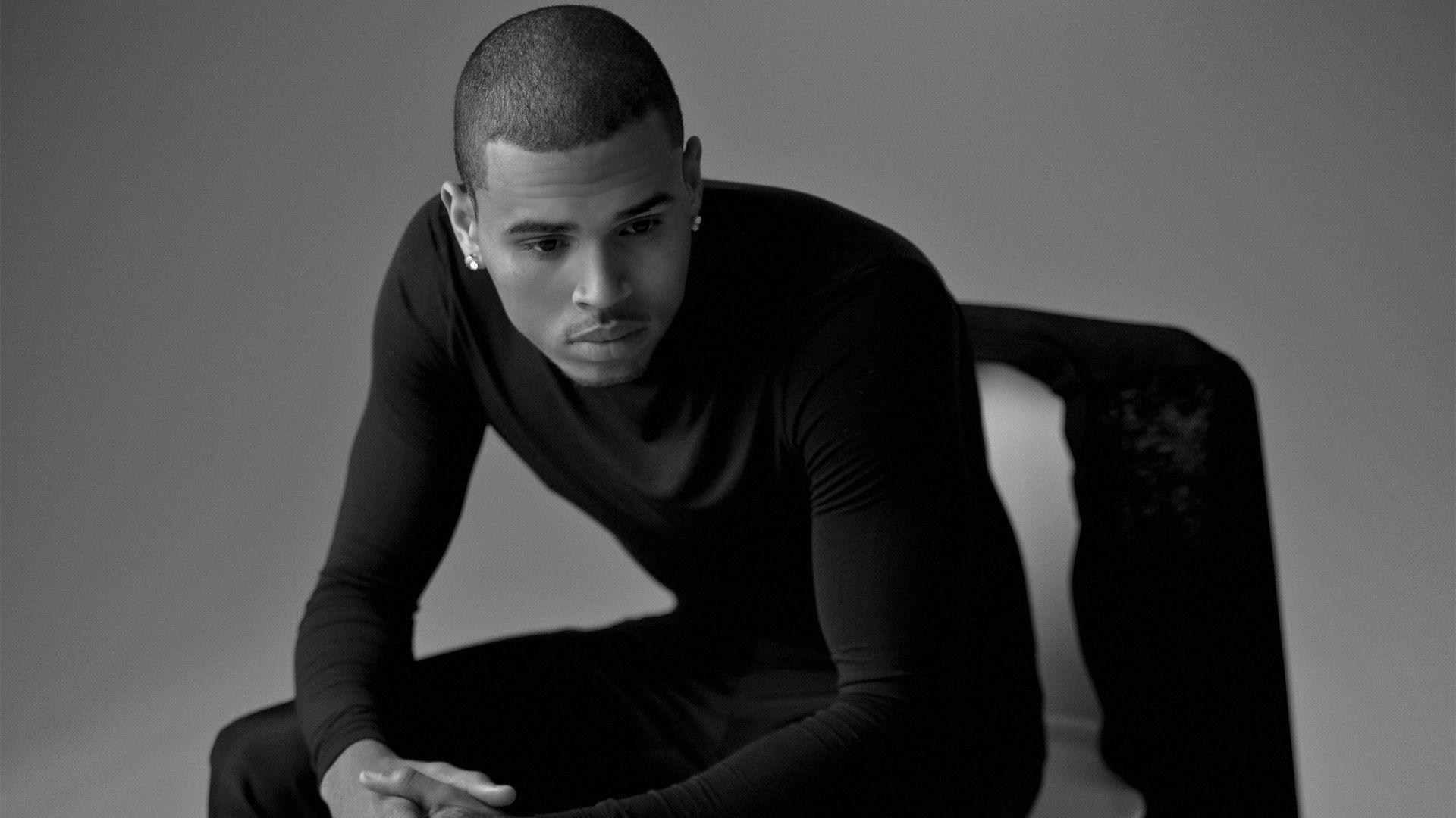 Chris Brown Black And White Wallpaper 1920x1080