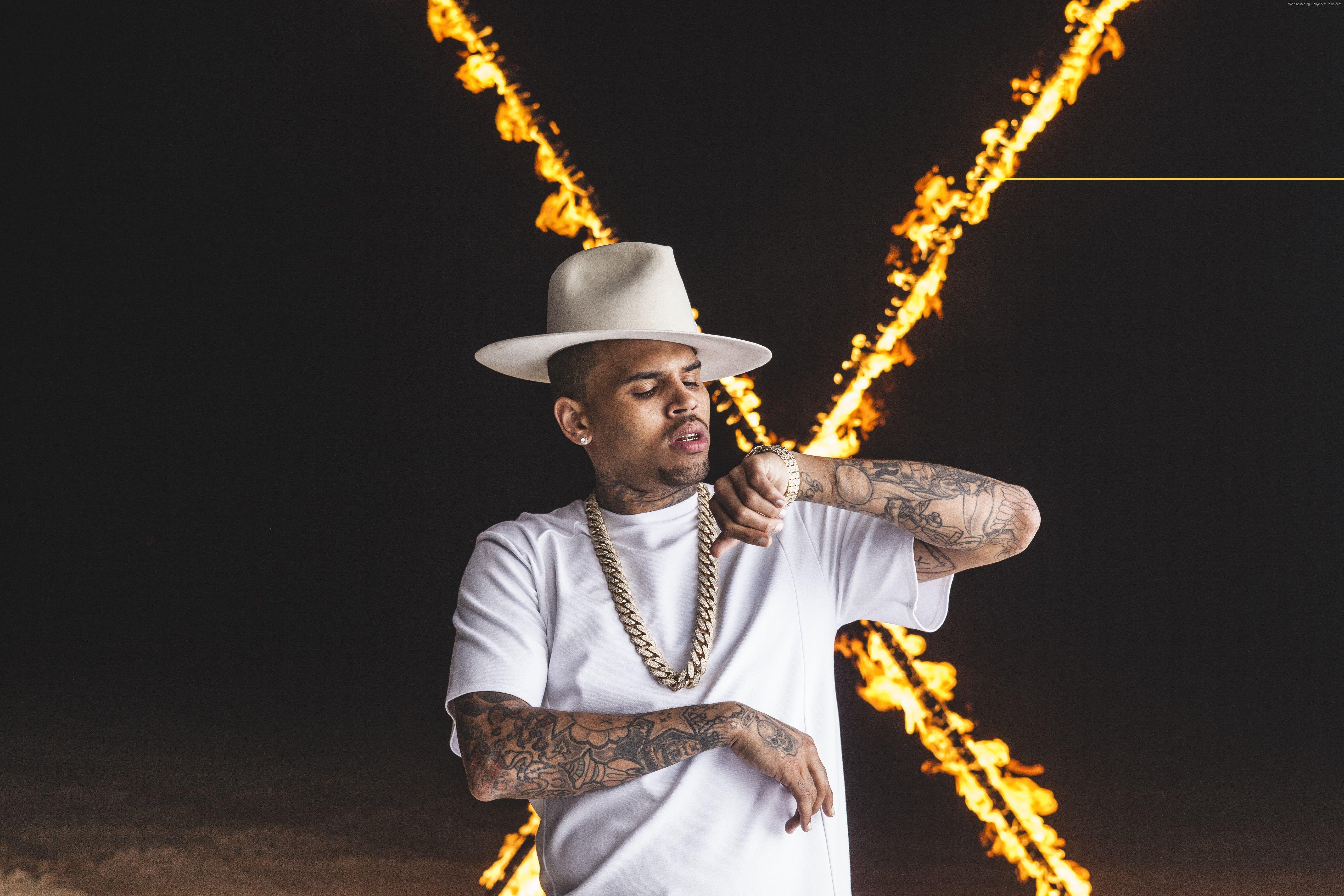 Chris Brown Wallpaper 4k 5616x3744