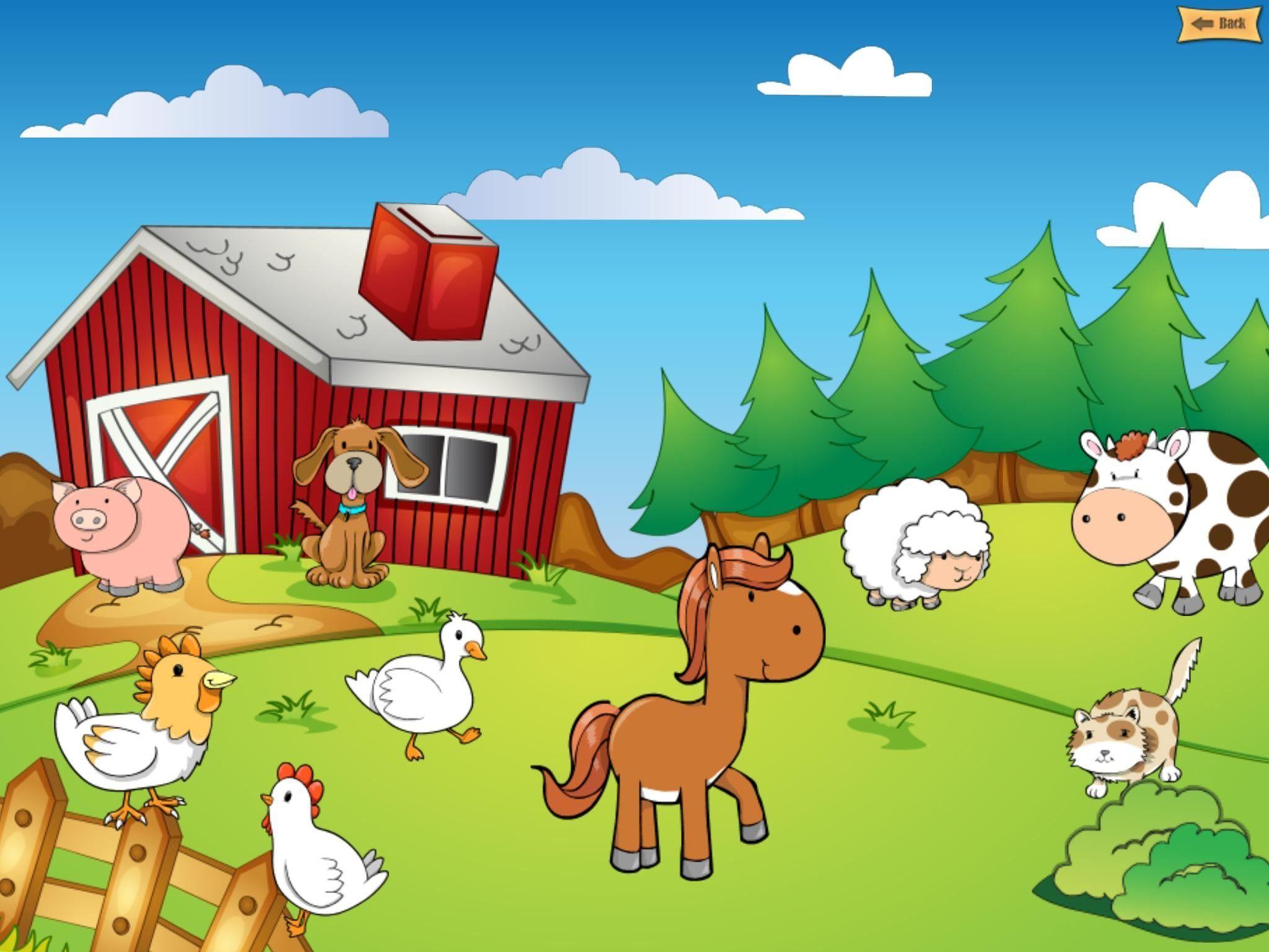 Cartoon Farm Animals Wallpaper 2048x1536