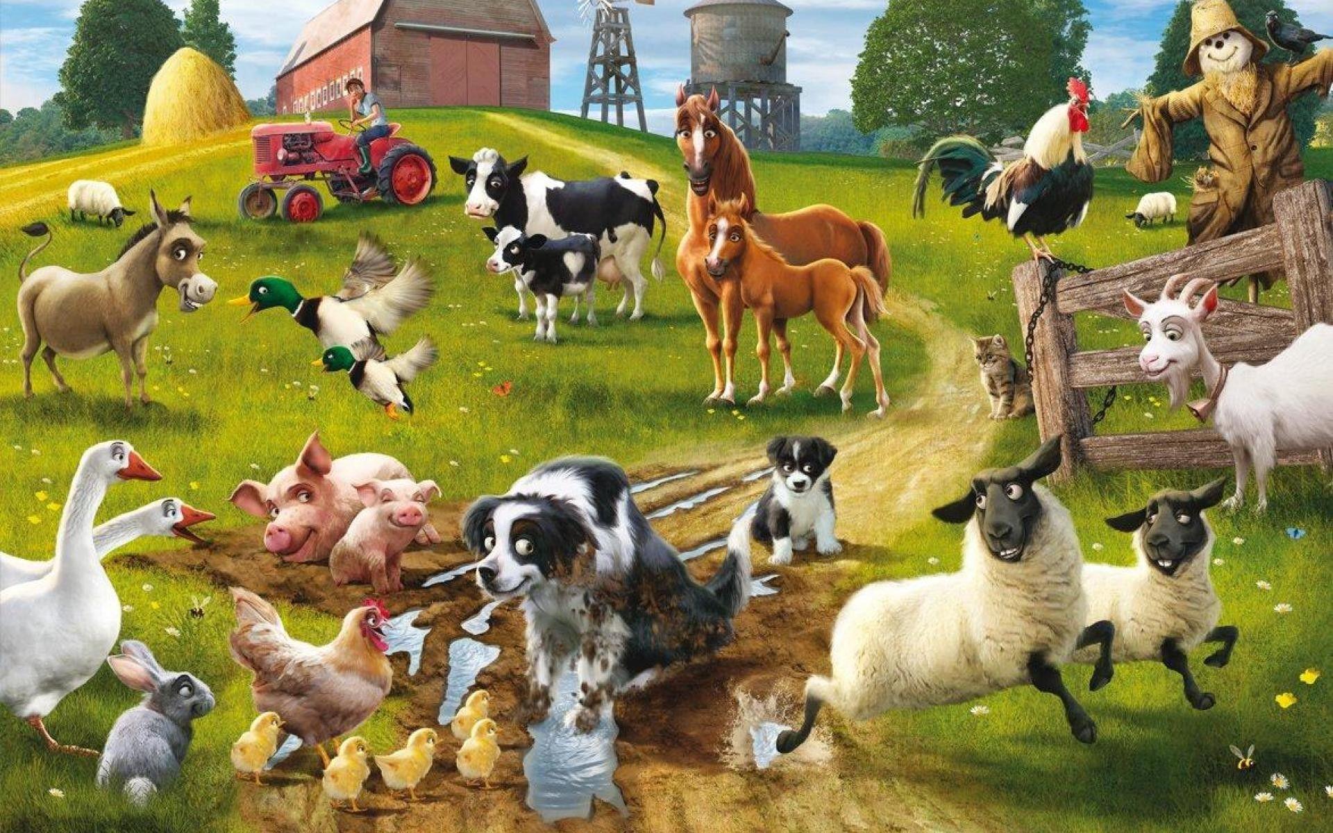 Farm Animal Print Wallpaper 1920x1200