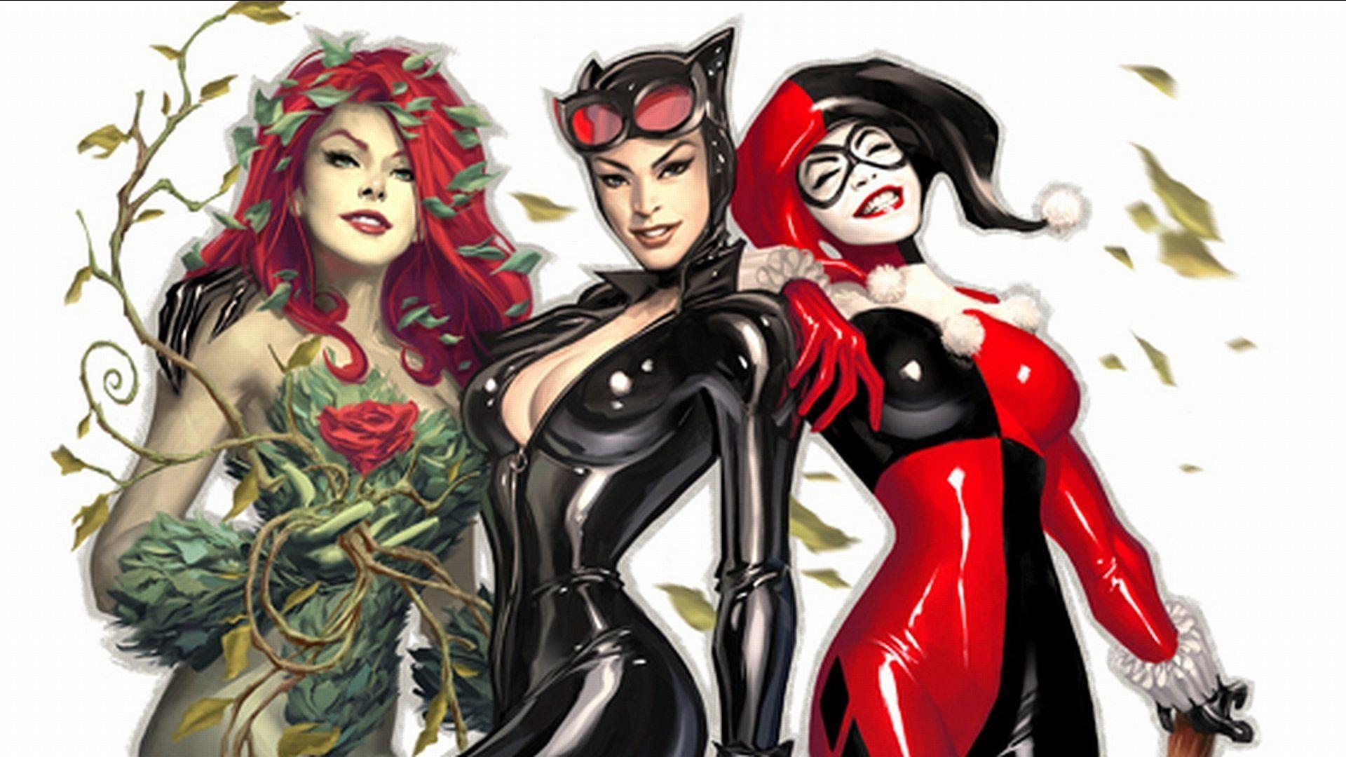 Catwoman Ivy Harley Quinn Wallpaper 1920x1080
