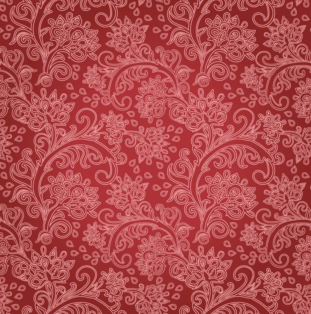 Floral Red Wallpaper 1024x1033