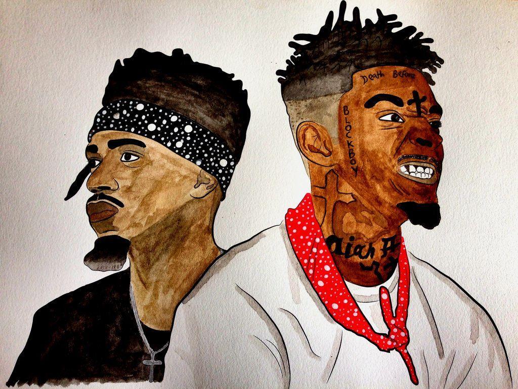 21 Savage Art Wallpaper 1024x768
