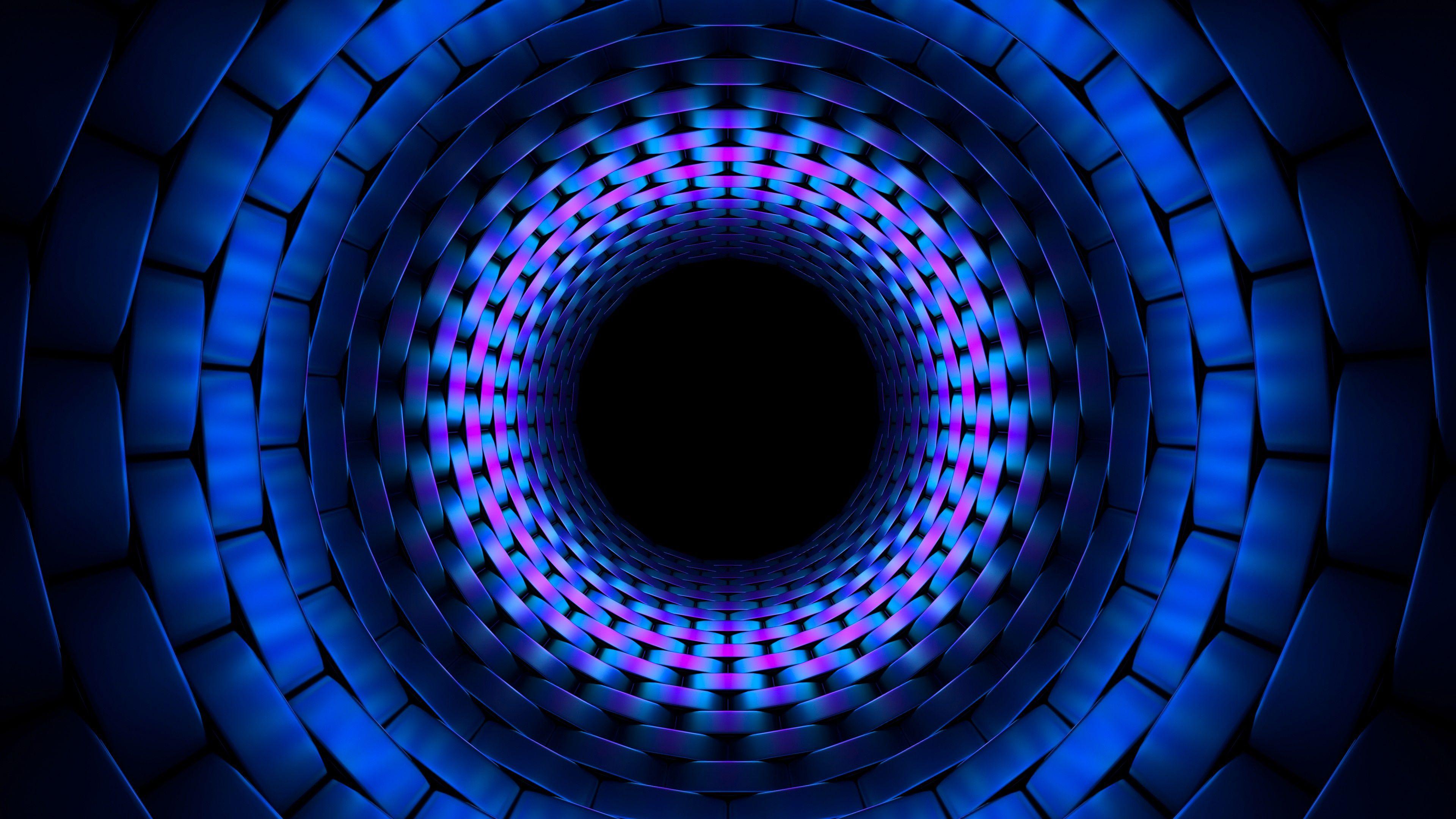 Blue Circle Pattern Wallpaper 3840x2160