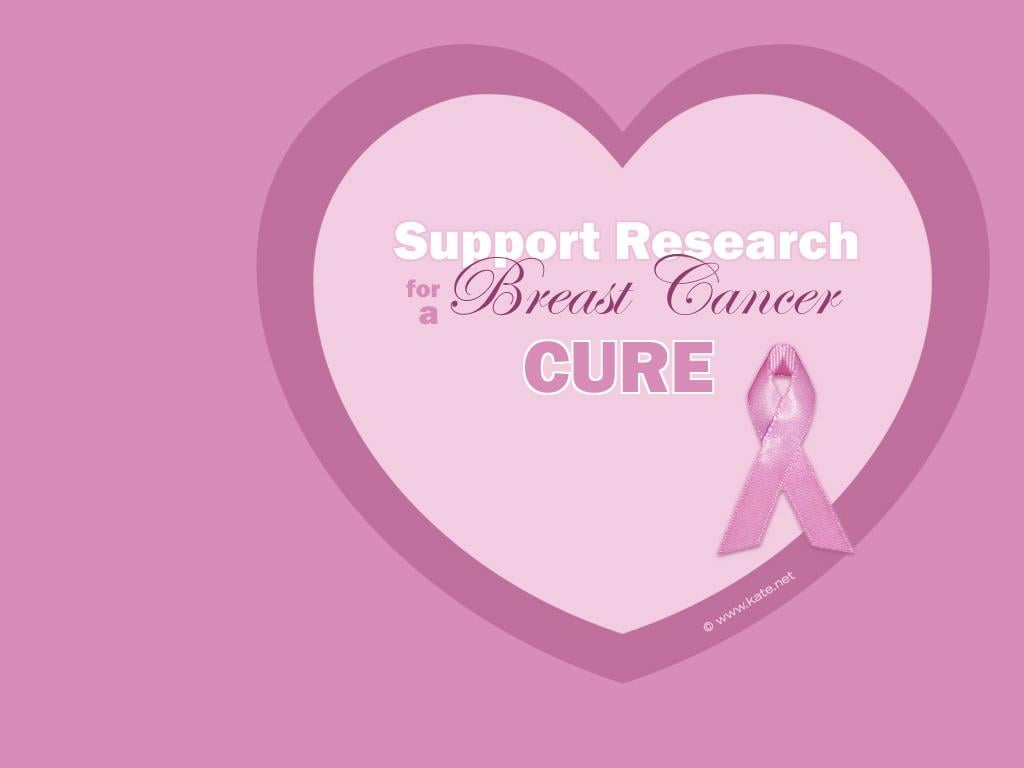 Breast Cancer Ribbon Heart Wallpaper 1024x768