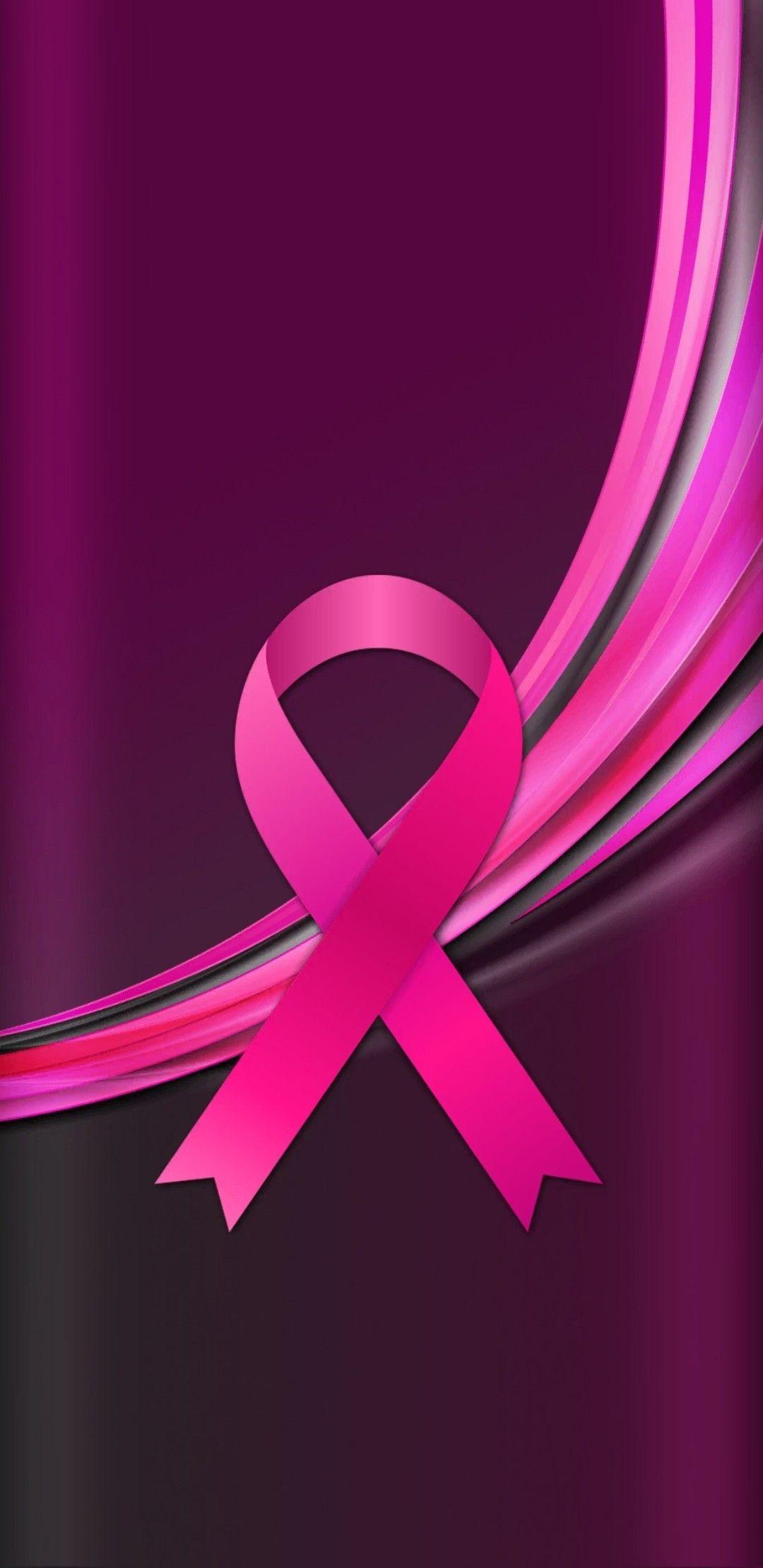 Purple Cancer Ribbon Wallpaper 1080x2220
