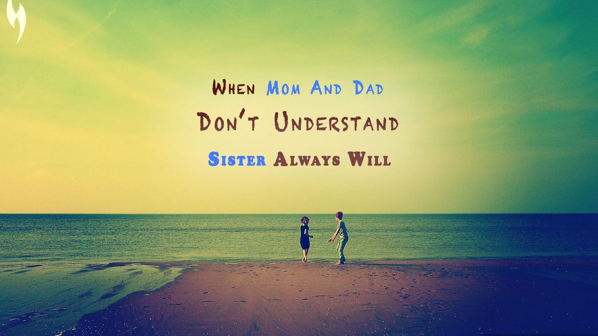 Best Sister Quotes Wallpapers 1920x1080